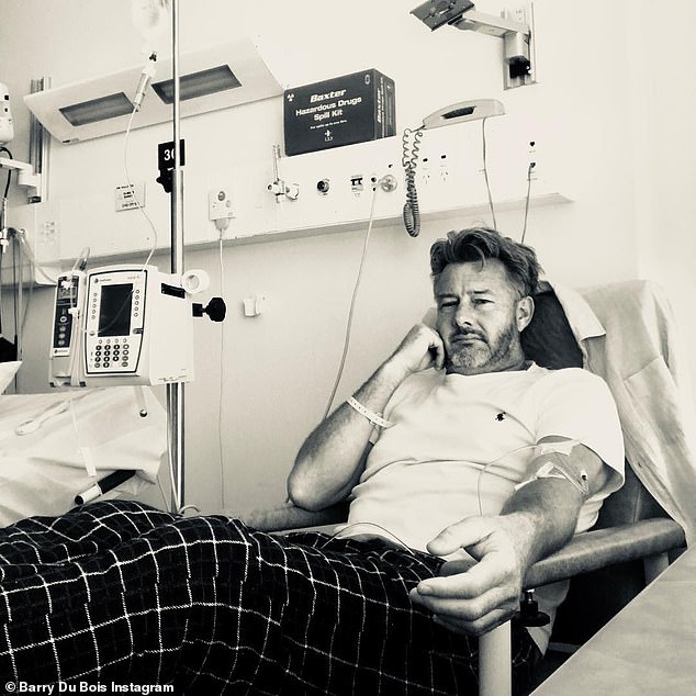 Health battle: Barry has suffered his own health battle, having been diagnosed with cancer of the bone marrow (plasmacytoma myeloma) in 2011. The cancer returned as a multiple myeloma in 2017, requiring him to undergo chemotherapy
