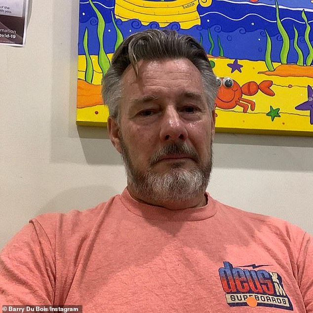 Raw and honest: 'His little face soaked with the tears pouring from his beautiful big eyes filled with fear,' Barry wrote. 'I felt I had betrayed him, I had promised all will be fine, but to my beautiful little man I had led him the scariest moment of his life'